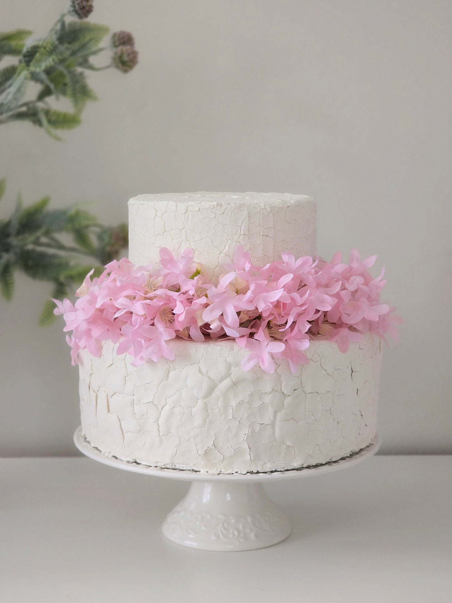 Soft Pink Blossom Cake Topper