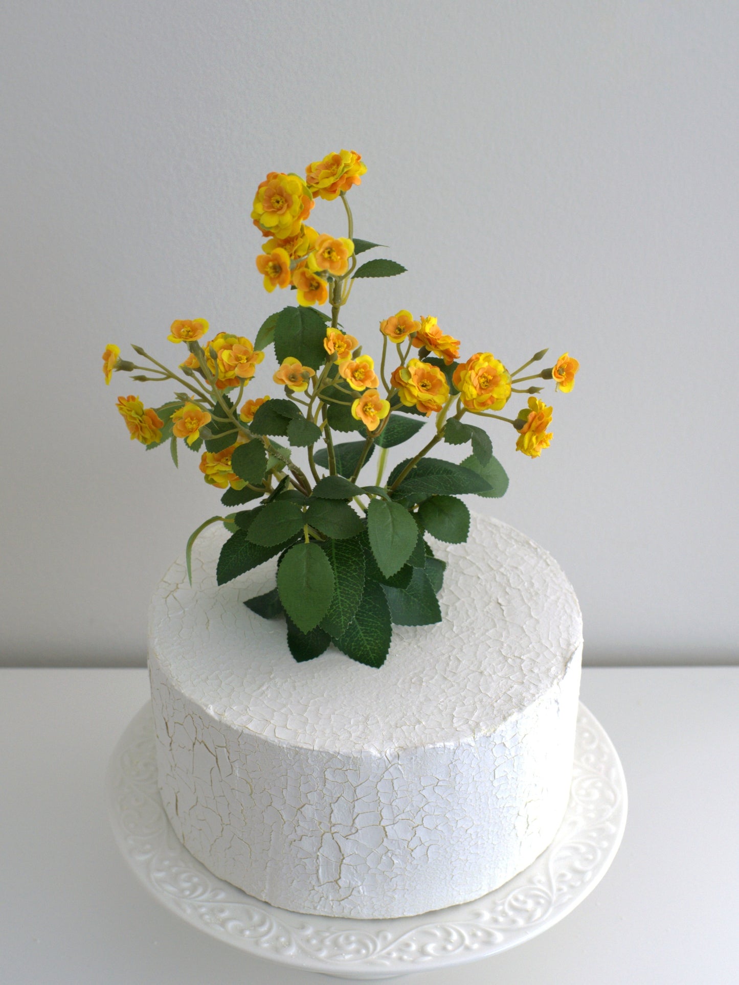 Yellow Kalanchoe Cake Topper