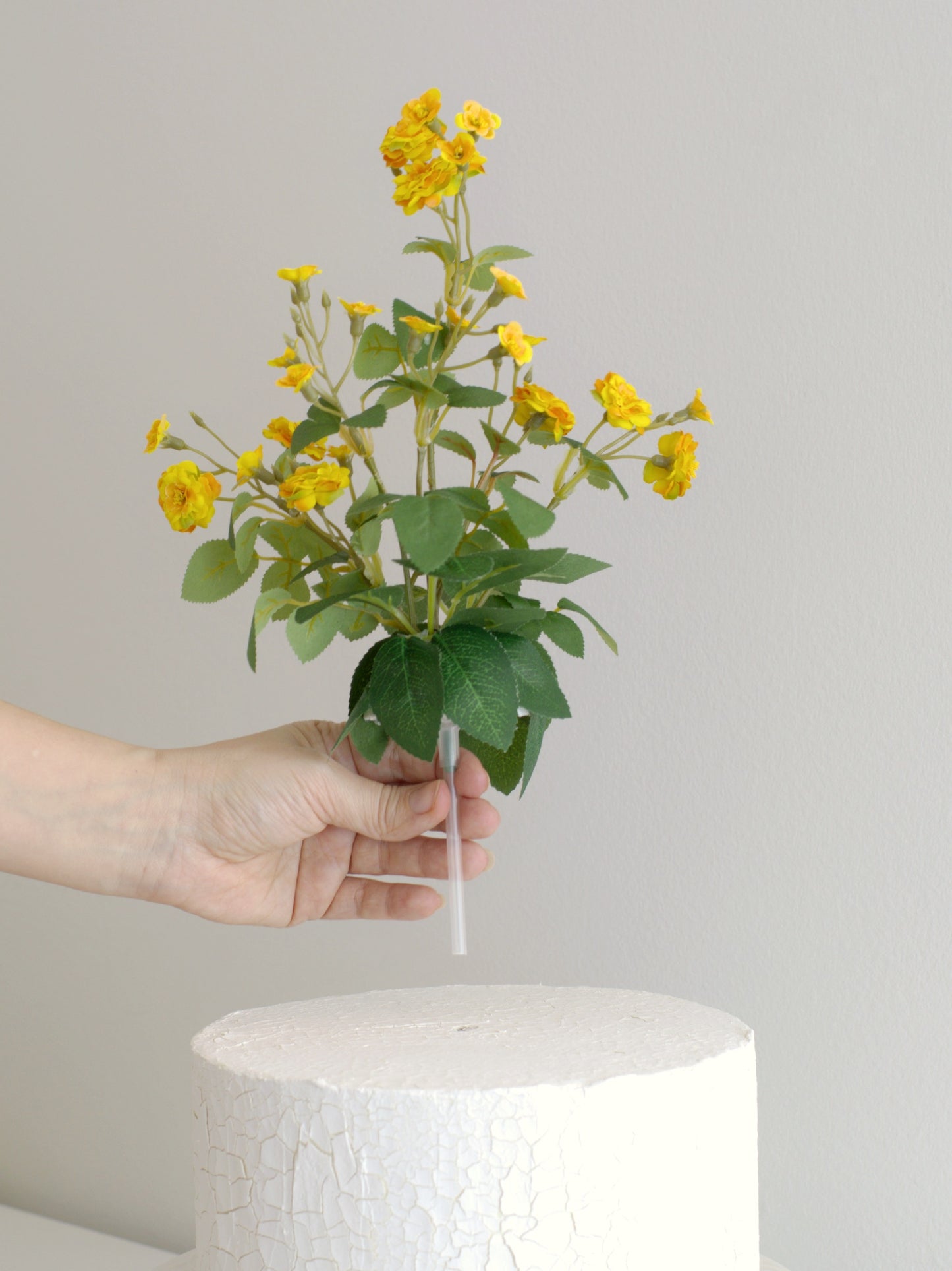Yellow Kalanchoe Cake Topper