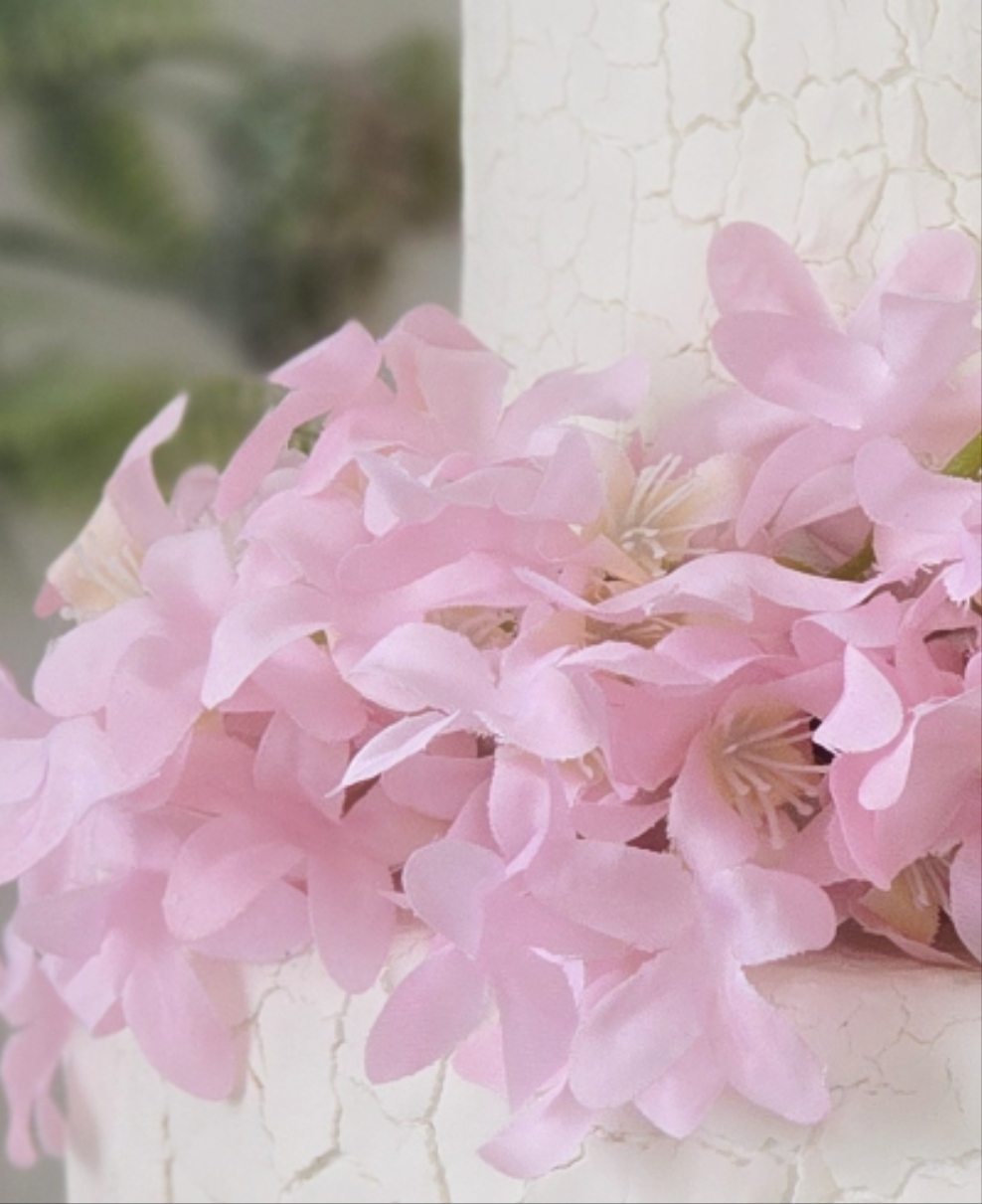 Soft Pink Blossom Cake Topper