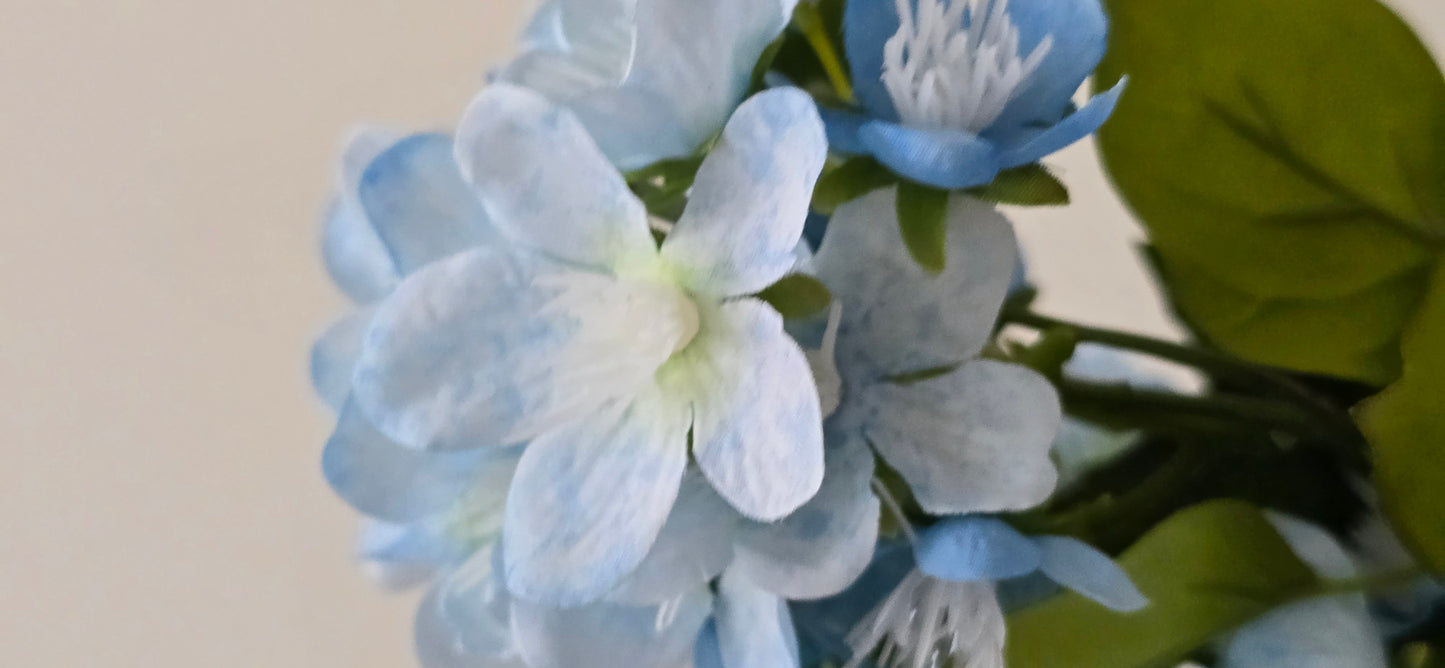Whispers of Blue Cherry Blossom Cake Topper