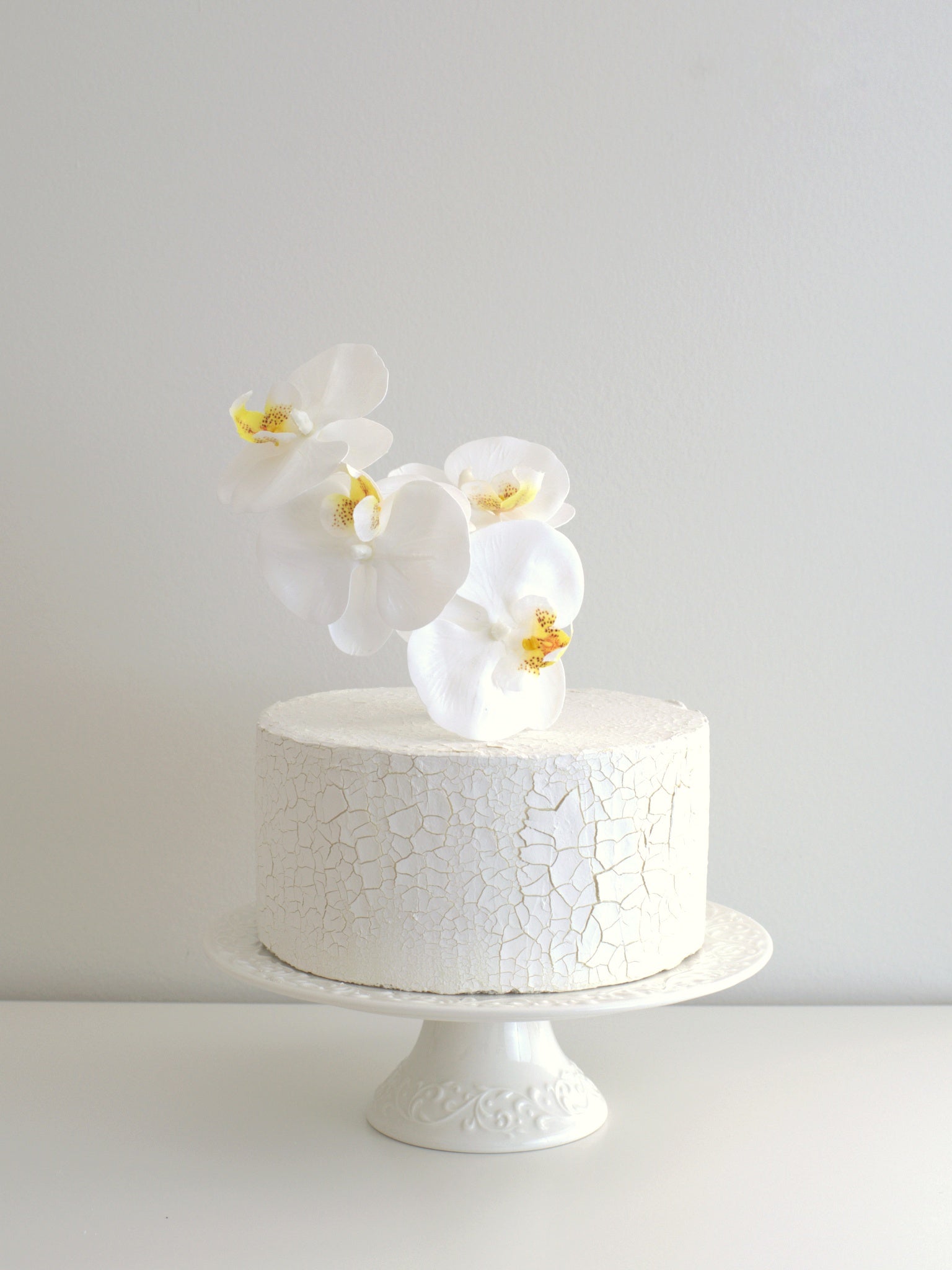 another design of orchid floral cake topper