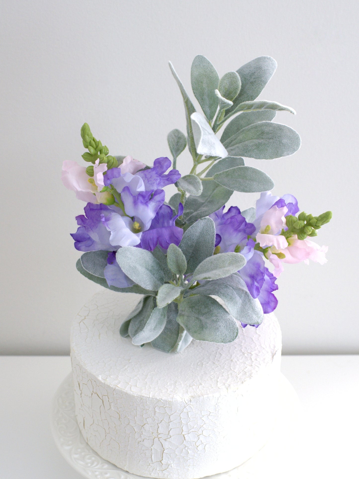 Violet Floral Cake Topper