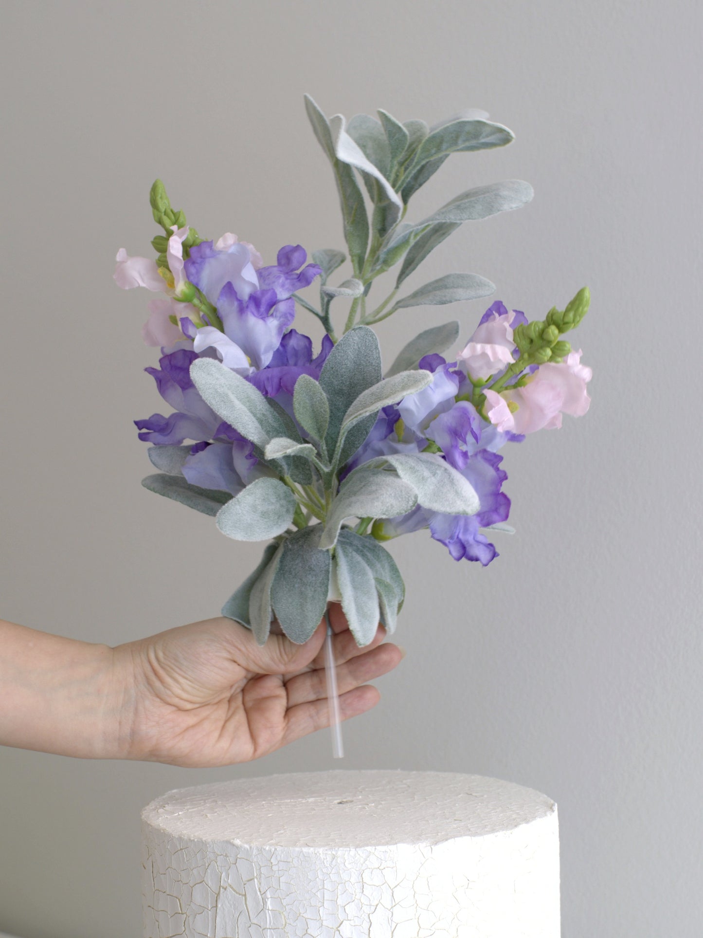 Violet Floral Cake Topper