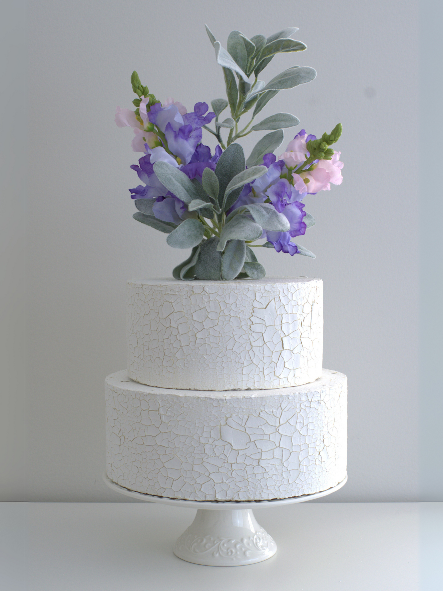 Violet Floral Cake Topper